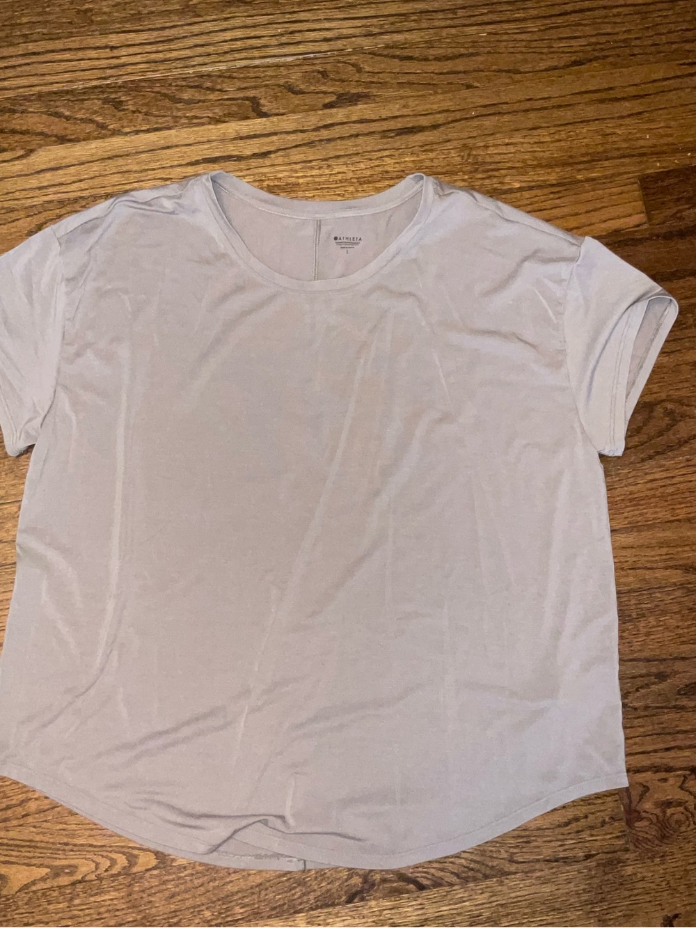 Athleta Taupe Short Sleeve Crew Tee